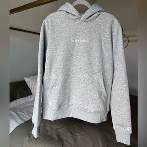 Heather Grey Unisex Sweatshirt Hoodie “For The Better” Pullover S Streetwear